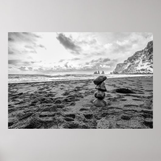 Strand Cairn Balans Poster (Voorkant)