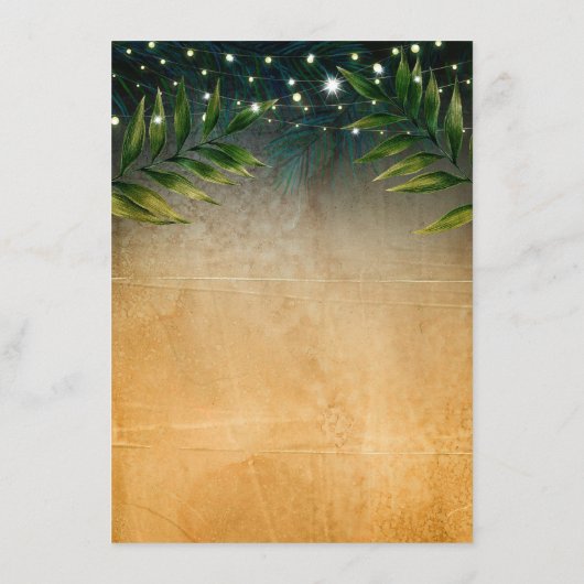 Strand Cocktails Bruiloft Informatie Gast Informatiekaartje (Achterkant)