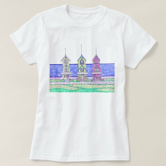 Strand Cottage Trio Tshirt (Design voorkant)