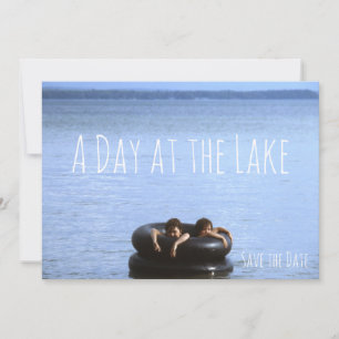 Strand, Dag bij het Lake Swimming Beach Party Save The Date