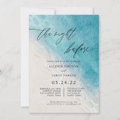 Strand de avond voor repetitie diner kaart (Voorkant)