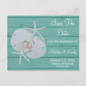 Strand Destination Wedding Sla de datum Briefkaart (Voorkant)