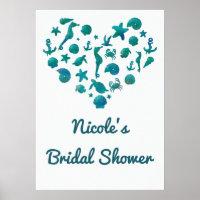 Strand Dingen Turquoise Watercolor Moderne Banner