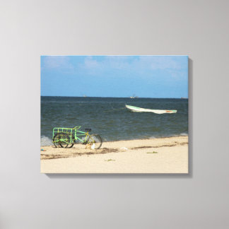 Strand driewieler - Progreso, Yucatan, Mexico Canvas Afdruk