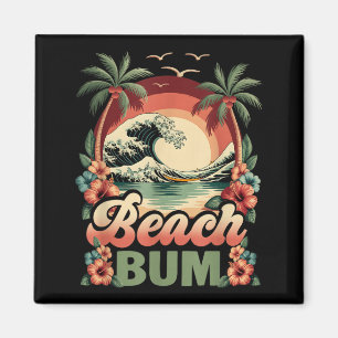 Strand een luie surf golf vintage tropische zonson magneet