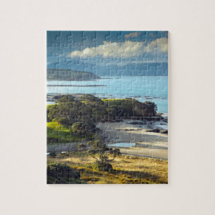 strand en kust van Idyllic Nieuw-Zeeland Legpuzzel