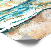 strand- en kustschilderwerk en Abstract zand Zee Poster (Hoek)
