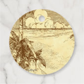 strand en palmbomen Etsen Gift Label (Achterkant)