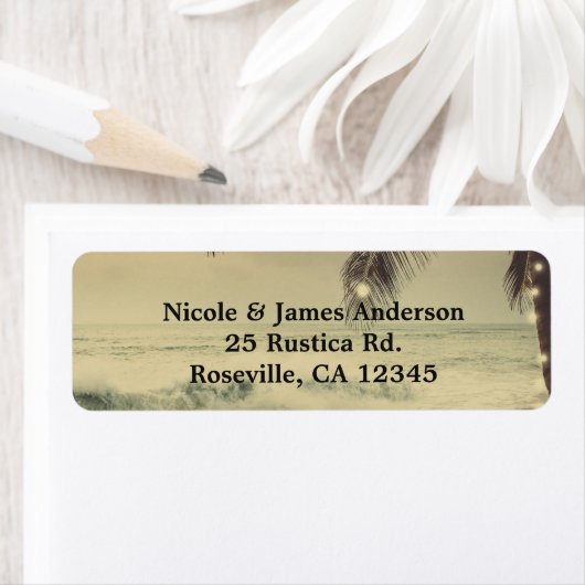 strand- en rivierpalmen etiket (Insitu)