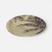 strand- en rivierpalmen papieren bordje (Gekanteld)