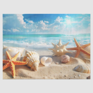 Strand- en schelpen tissue /ambachtelijk papier