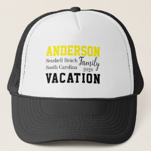 Strand Familie Vakantie Bijpassende Zomer Trucker Pet