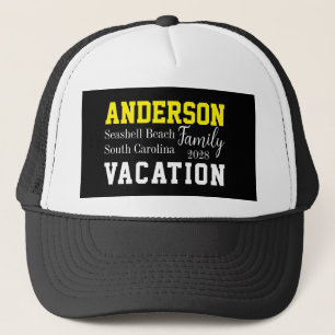 Strand Familie Vakantie Zomer Typografie Trucker Pet