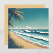 strand feestdagenkaart (Voorkant / Achterkant)