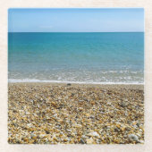 Strand foto glas onderzetter (Voorkant)