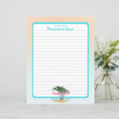 Strand Gelieve te omzoomd Papieren Blad (Staand voorkant)