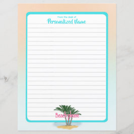 Strand Gelieve te omzoomd Papieren Blad