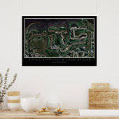 Strand Golf Course Bradenton Satellite Map Poster (Keuken)