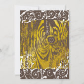 Strand  Goud Oud Driftwood Swirl Bruiloft Kaart (Achterkant)