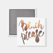 STRAND GRAAG | Leuke Typografie & Quote Magnet Magneet (Voorkant / Achterkant)