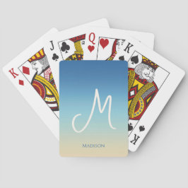 Strand Gradiënt Monogram Pokerkaarten