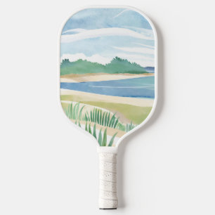 Strand Gras Baai Aquarel Oceaan Kust Zee Pickleball Paddle