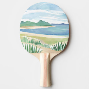 Strand Gras Baai Aquarel Oceaan Kust Zee Tafeltennisbatje