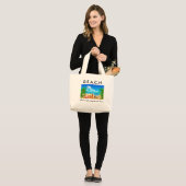 Strand Grote Tote Bag (Voorkant (model))