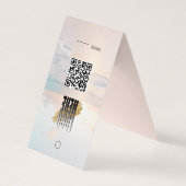 Strand Hangende Vertoningsprijs Label met QR en Lo Visitekaartjes (Achterkant)