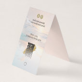 Strand Hangende Vertoningsprijs Label met QR en Lo Visitekaartjes (Voorkant)