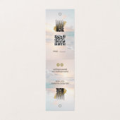 Strand Hangende Vertoningsprijs Label met QR en Lo Visitekaartjes (Buitenkant ongevouwen)