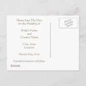 Strand Hart in Zand - Save the Date Wedding Aankondigingskaart (Achterkant)