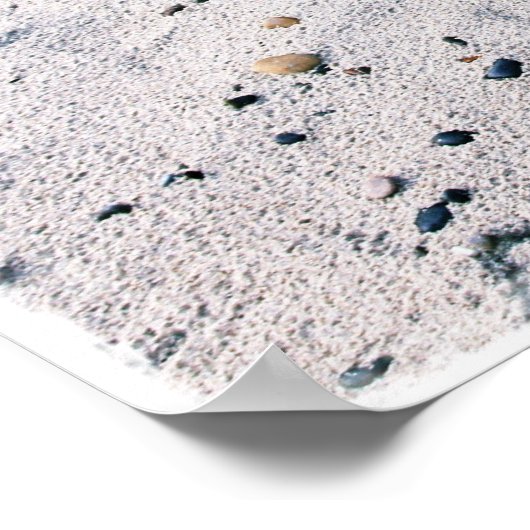 Strand Hart Trouwcadeau of Gastboek Poster (Hoek)