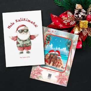 Strand Hawaii Mele Kalikimaka Kerstfoto Feestdagenkaart