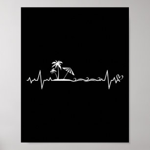 Strand Heartbeat Vacay Casual Zomer Vrouwen Mannen Poster