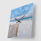 Strand hek ochtend bestemming Florida Wandklok Vierkante Klok (Hoek)