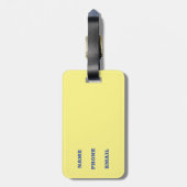 "STRAND, HIER KOM IK!" /Beach Scene Bagagelabel (Achterkant verticaal)