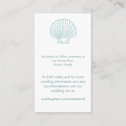 Strand Huwelijk behuizing kaarten (Voorkant)