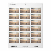 Strand Huwelijk Zeeschelpjes Huwelijk Etiket (Full Sheet)