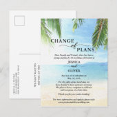 Strand Huwelijksannulering Aankondiging Briefkaart (Voorkant / Achterkant)