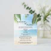 Strand Huwelijksannulering Aankondiging Briefkaart (Staand voorkant)