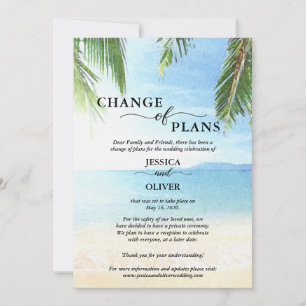 Strand Huwelijksannulering Aankondigingskaarten Save The Date