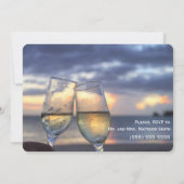 Strand Huwelijksrepetitie Afgerond Kaart (Achterkant)