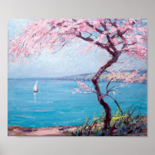 Strand in Biarritz, Frankrijk (door Kimon Loghi) Poster