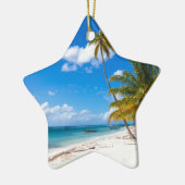 strand in de Dominicaanse Republiek Saona Keramisch Ornament (Links)