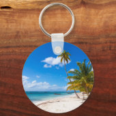 strand in de Dominicaanse Republiek Saona Sleutelhanger (Voorkant)