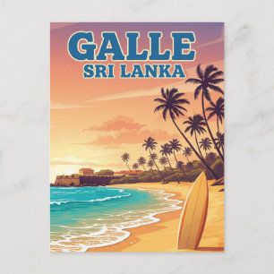 Strand in Galle Sri Lanka Reizen Briefkaart