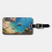 Strand in Griekenland Bagagelabel (Voorkant horizontaal)