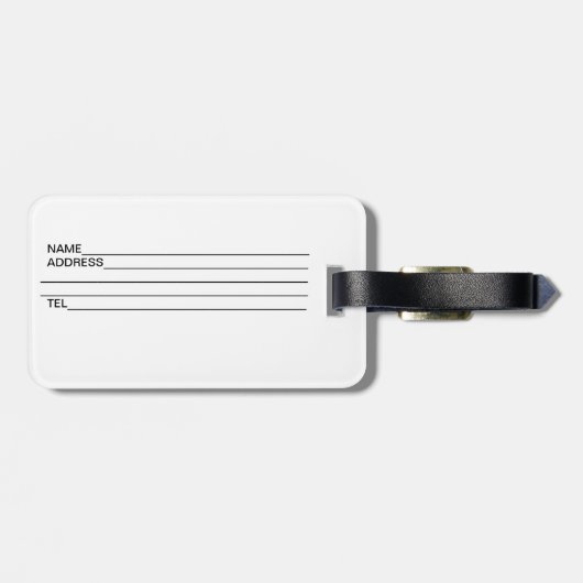 Strand in Griekenland Bagagelabel (Achterkant horizontaal)