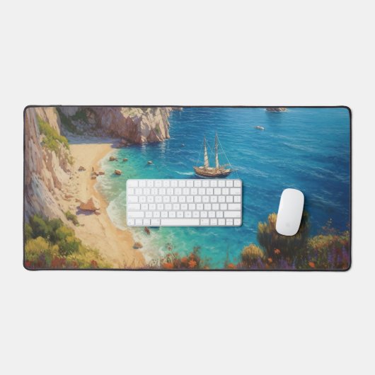 Strand in Griekenland Bureaumat (Keyboard & Muis)